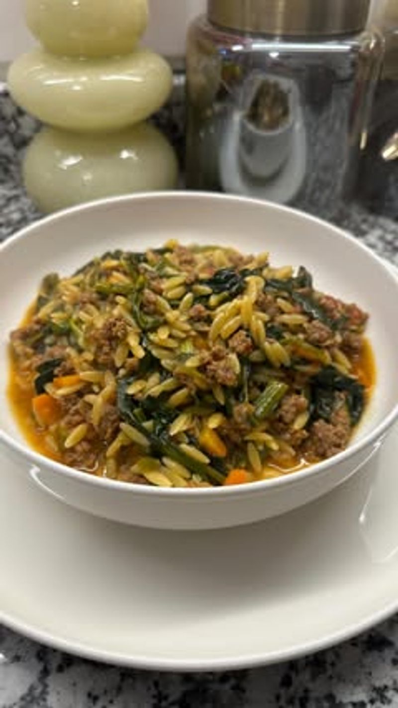 Ispanak Yemegi (Turkish Spinach with Ground Meat)