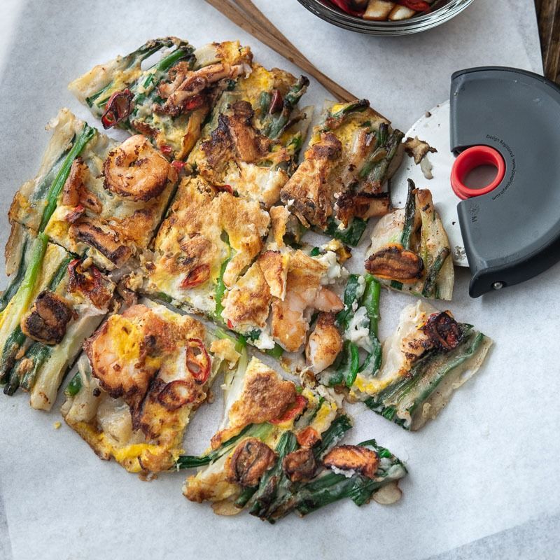 Korean Haemul Pajeon (Seafood Pancake)