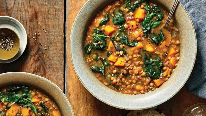 Lentil and Spinach Stew