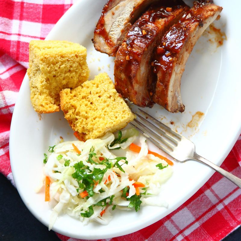 BBQ Ribs with Cornbread