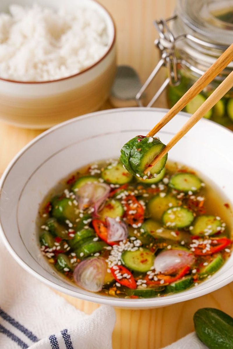 Chilli-Pickled Cucumbers