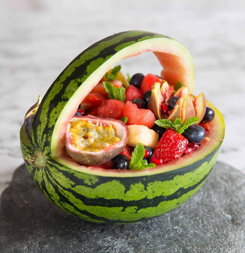 Fruit Salad In A Watermelon Bowl