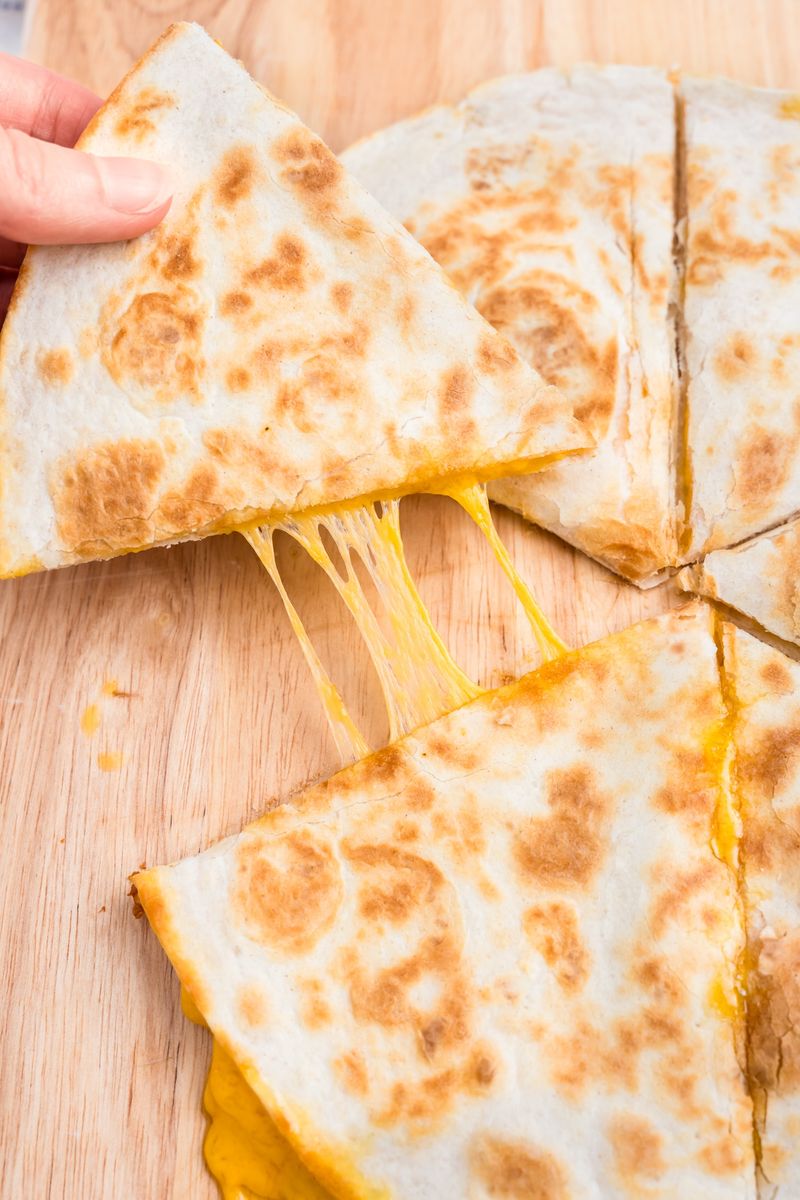 Cheese Quesadilla Triangles