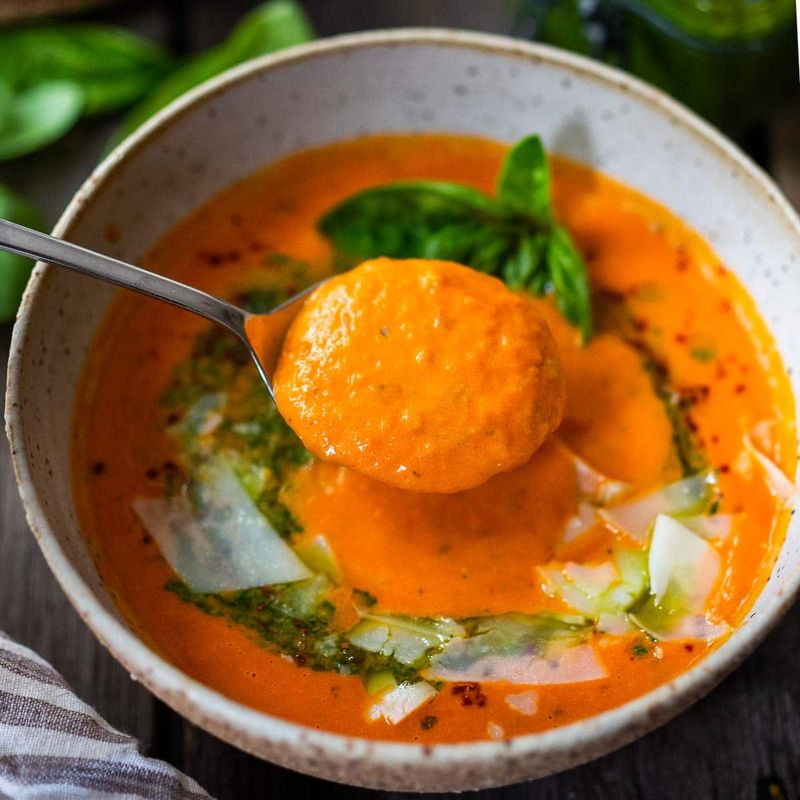 Tomato Soup with Crusty Bread