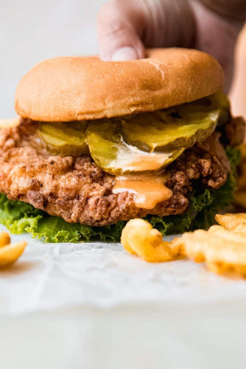 Pickle Brined Crispy Chicken Sandwich