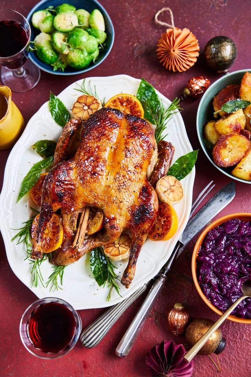 Whole Roasted Duck with Orange Glaze