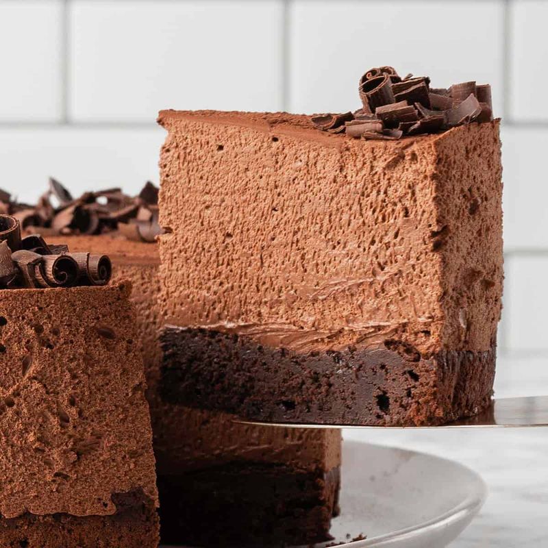 Chocolate Mousse Cake Slice