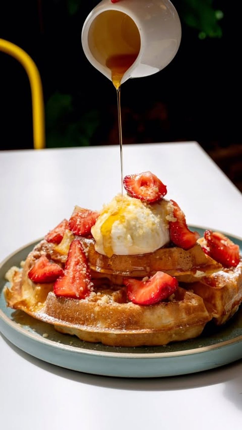 Waffles with Fresh Berries