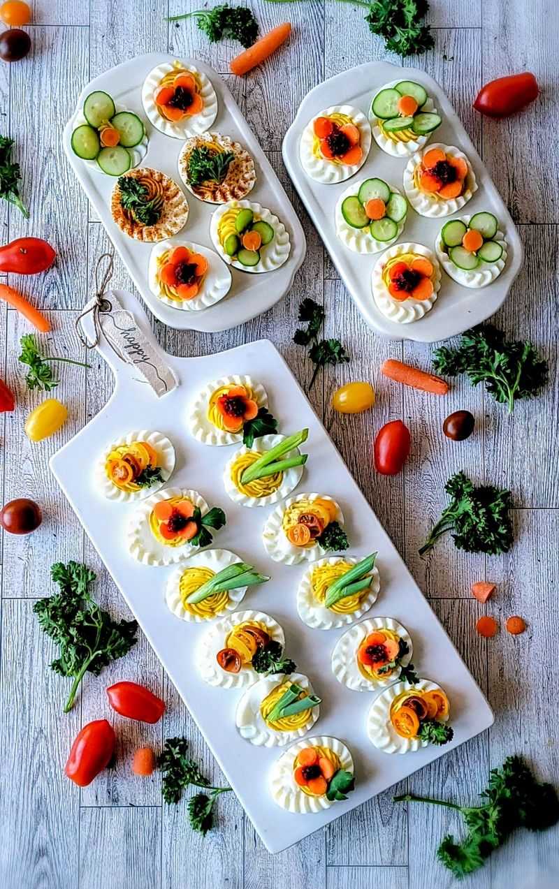 Deviled Eggs with Toppings