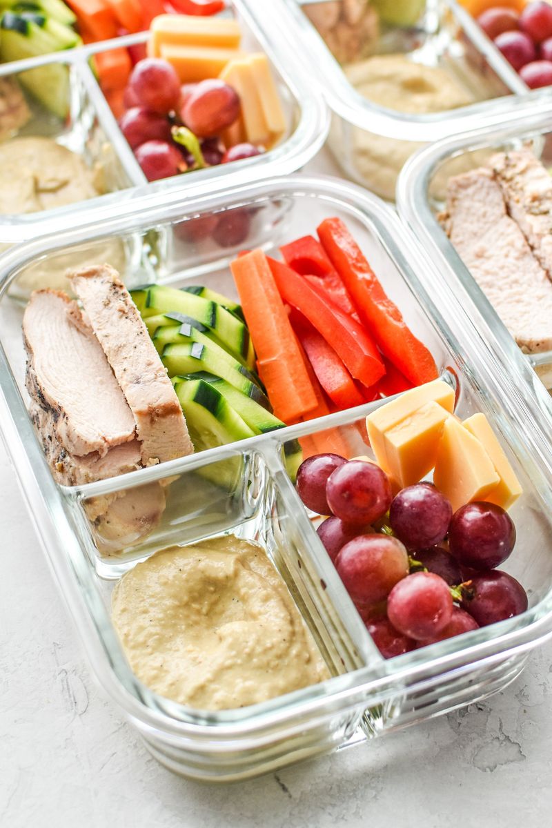 Bento Box with Hummus and Veggies