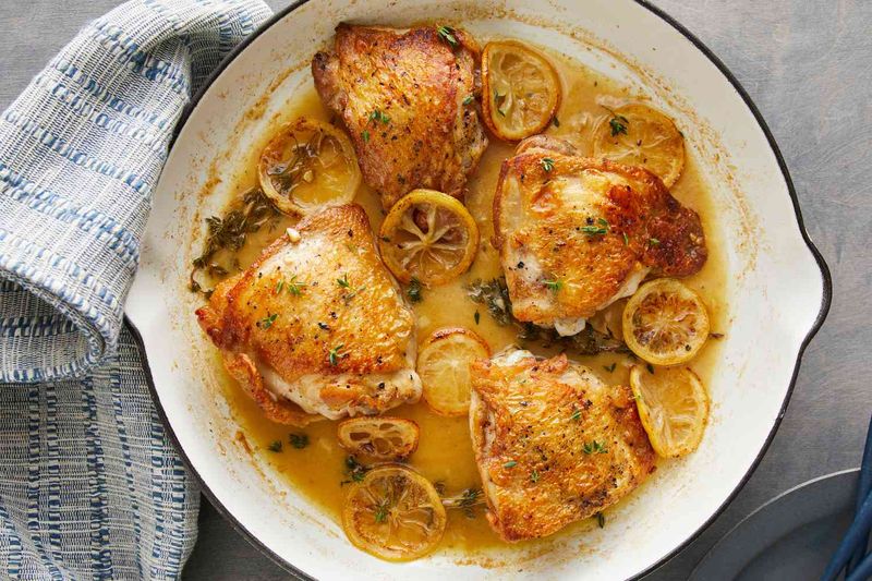 Lemon Herb Roasted Chicken Thighs