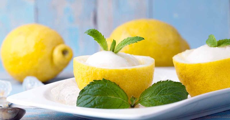 Frozen Fruit Sorbet Cups