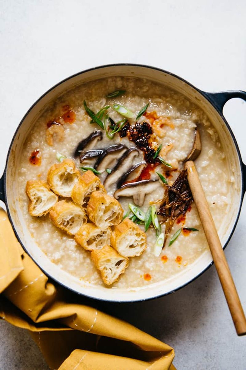 Congee With Savory Topping Medley