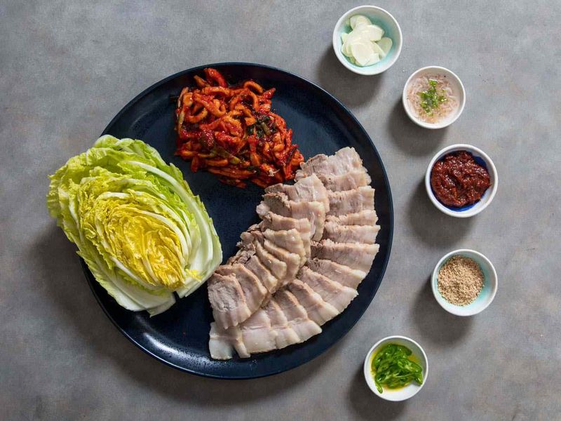 Bossam (Boiled Pork Wraps)