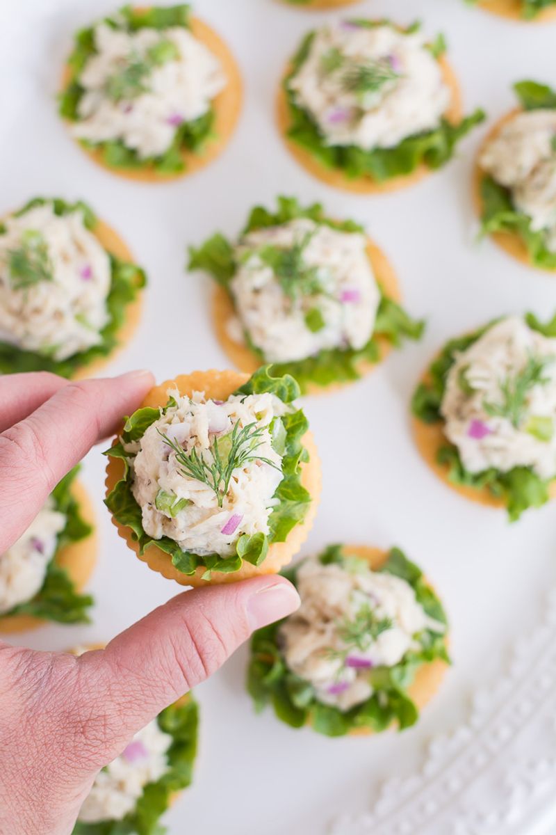 Mini Tuna Salad Crackers