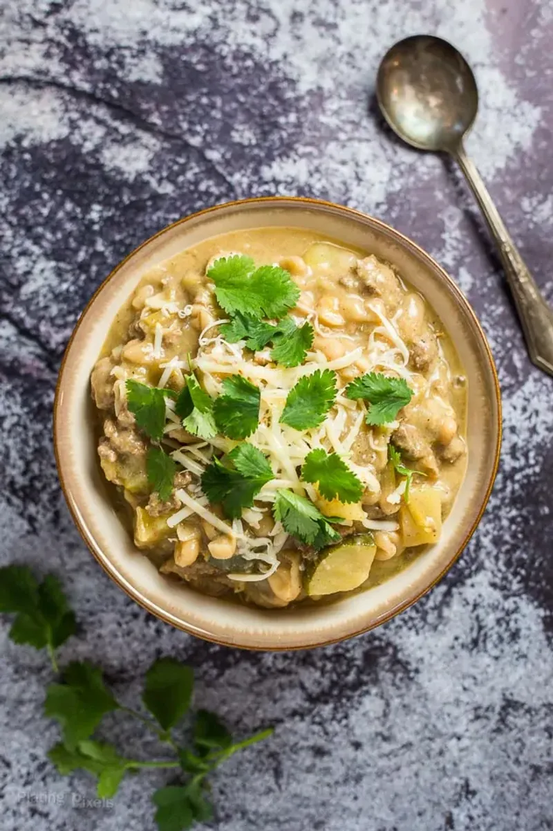 Slow Cooker White Bean and Turkey Chili