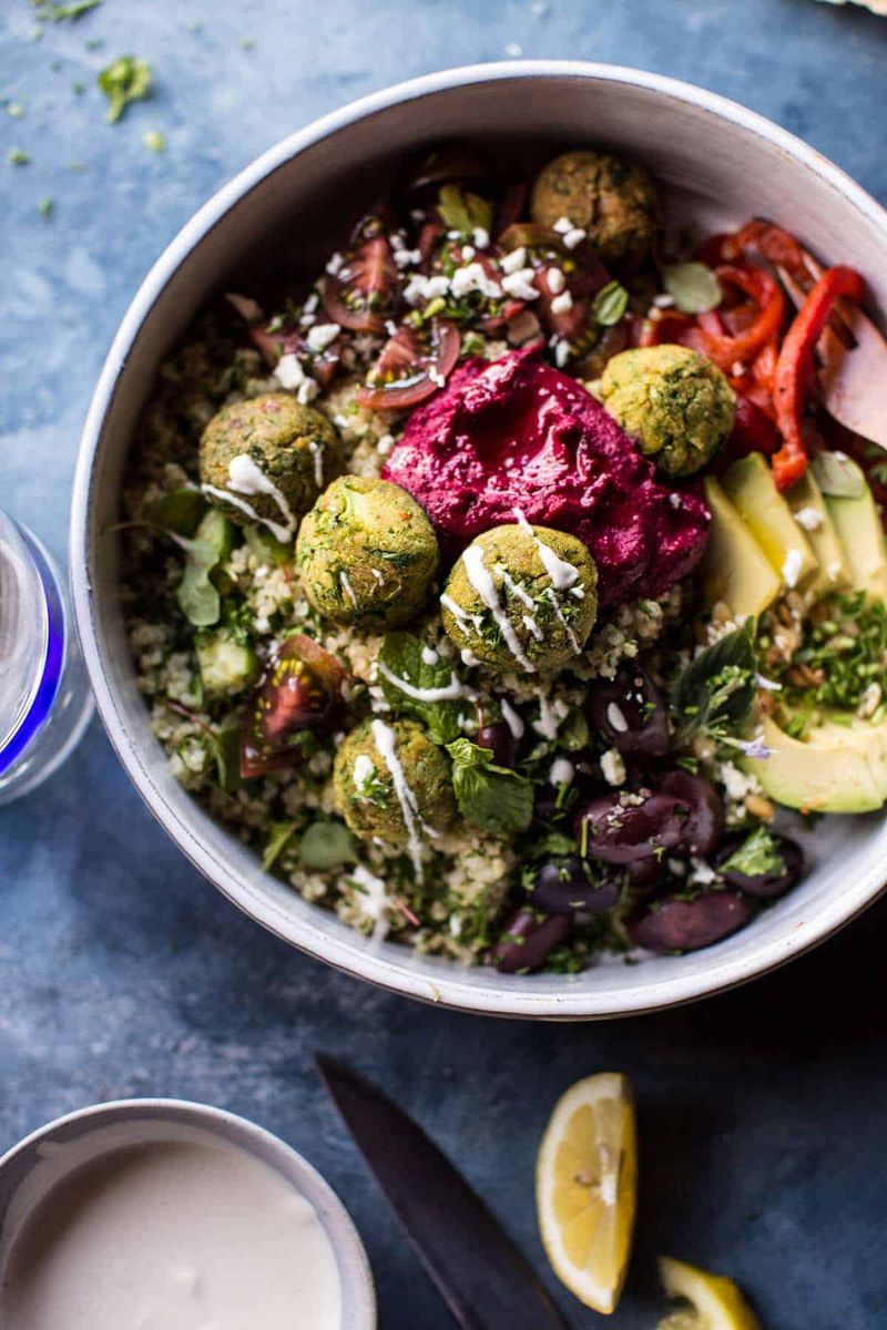 Mediterranean Quinoa Bowl with Falafel