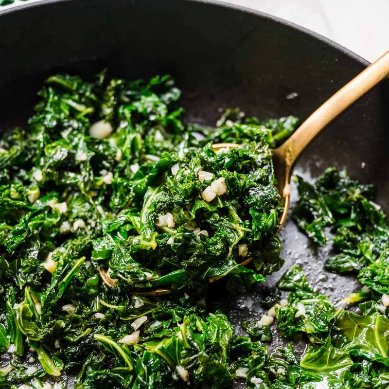 Wilted Kale with Garlic and Olive Oil