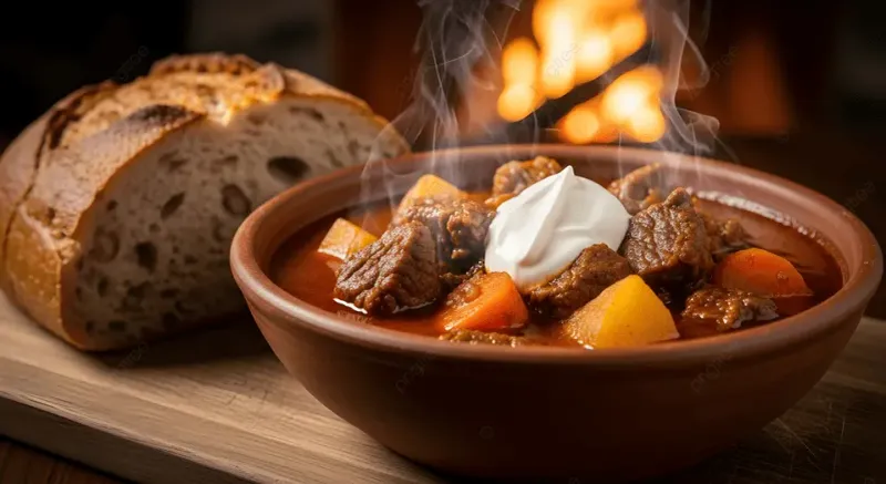 Beef Stew with Crusty Bread
