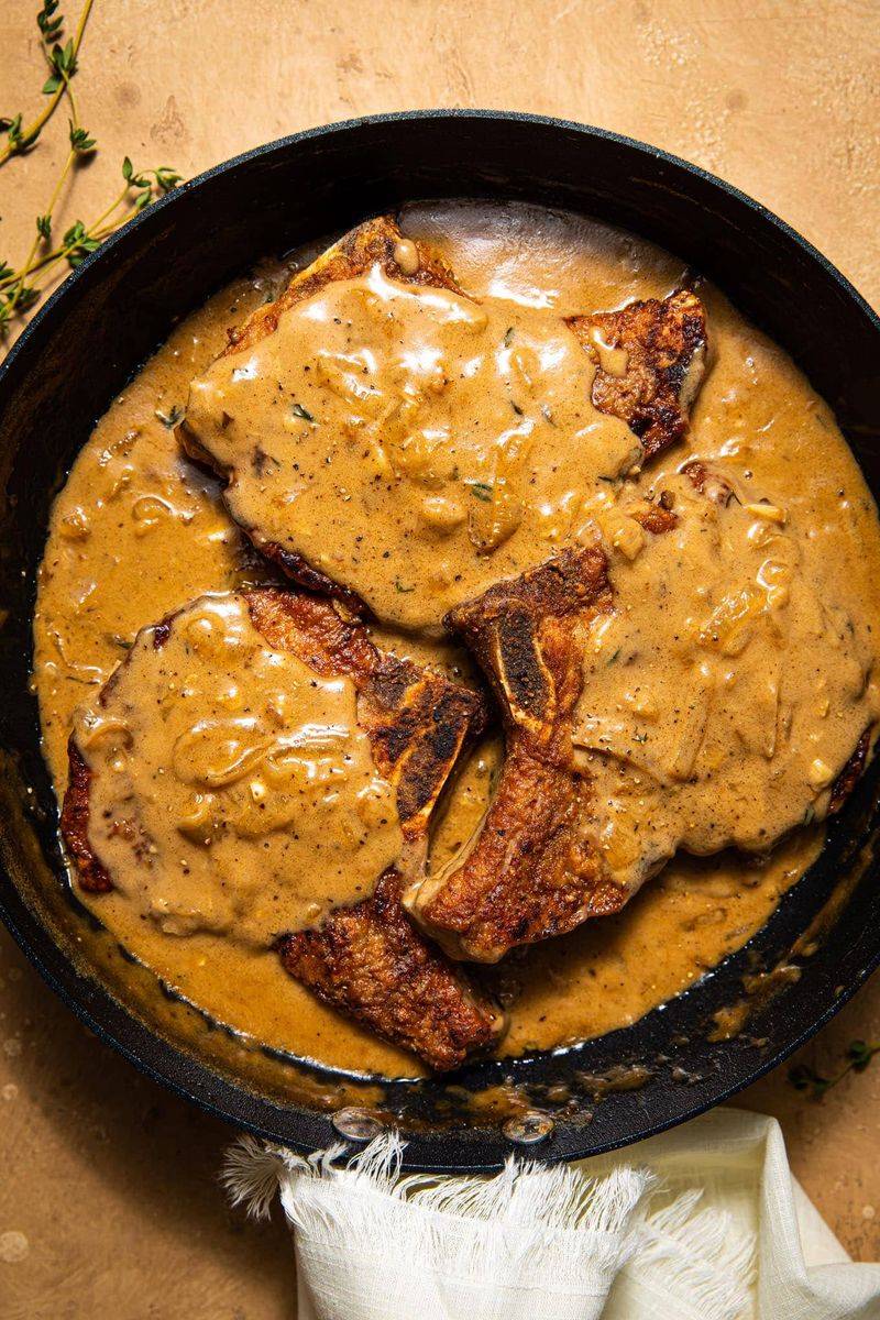 Smothered Pork Chops with Onion Gravy