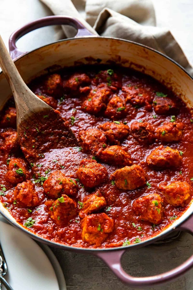 Big-Batch Turkey Meatballs in Marinara