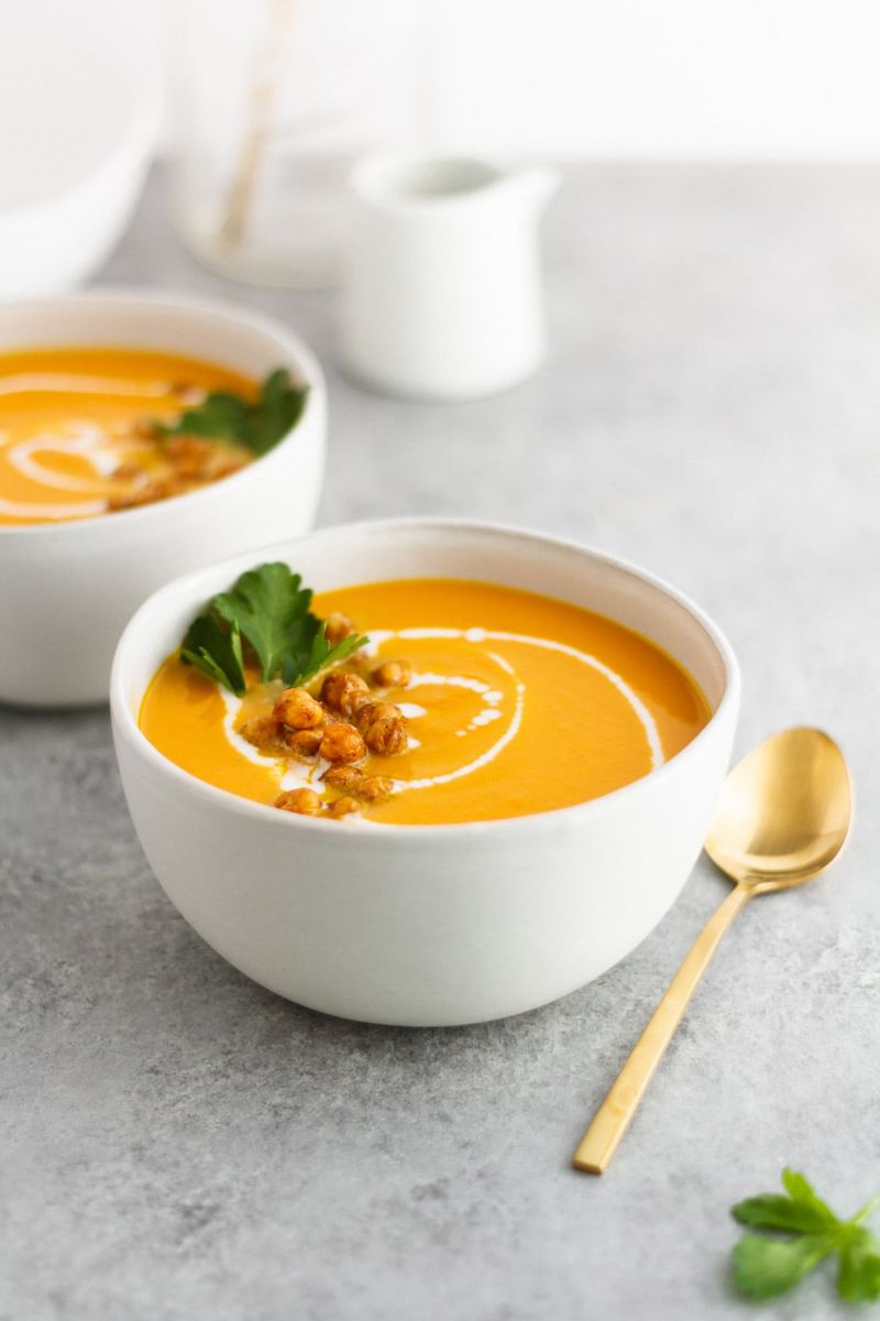Carrot Soup with Ginger and Coconut Milk
