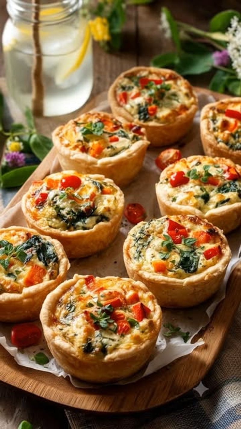 Mini Quiches with Gruyere and Spinach