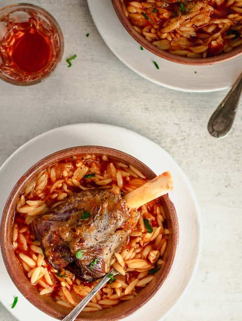 Giouvetsi-Style Orzo Soup