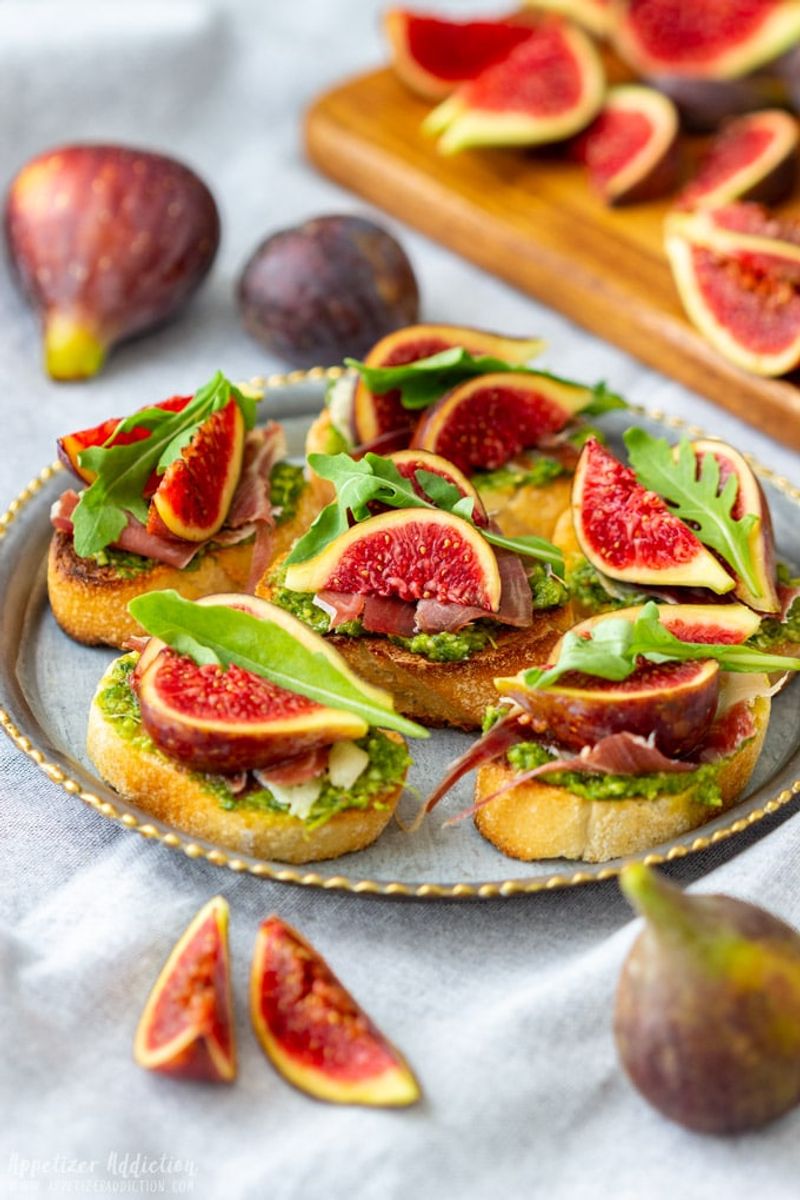 Prosciutto and Fig Jam Crostini Sandwiches