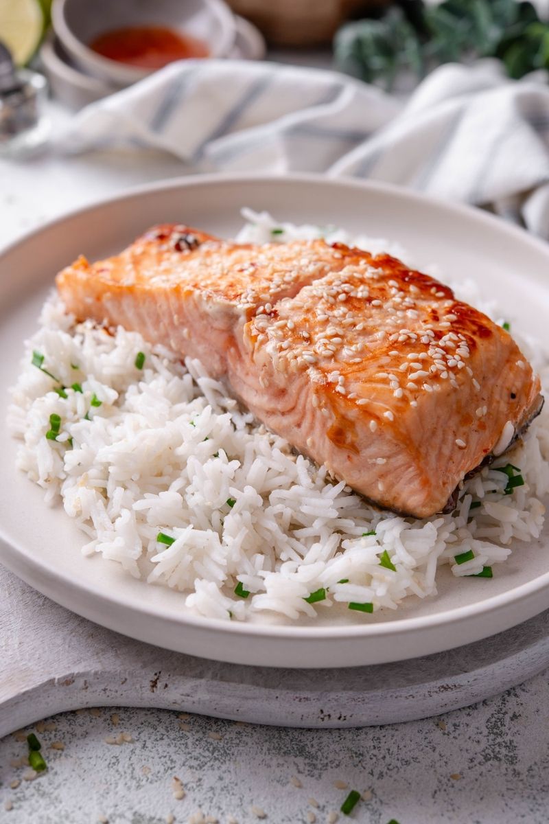 Teriyaki Salmon with Rice