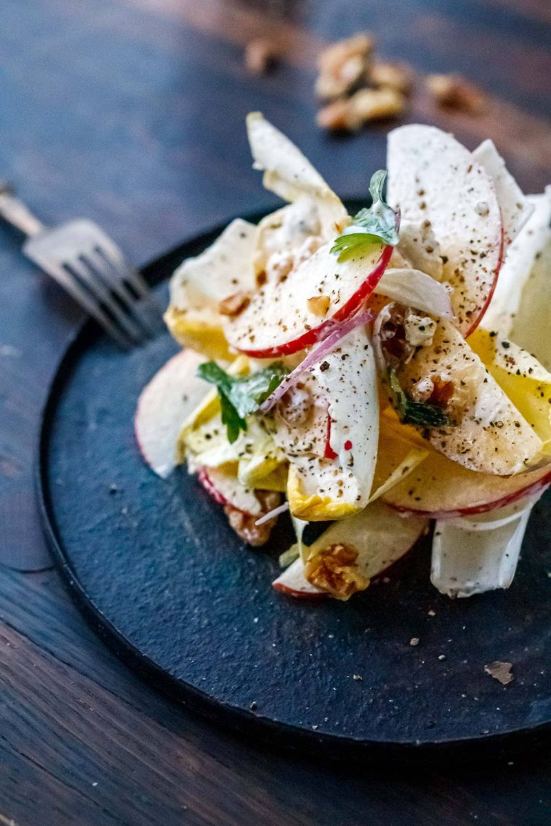 Endive, Radicchio, and Thinly Sliced Apples