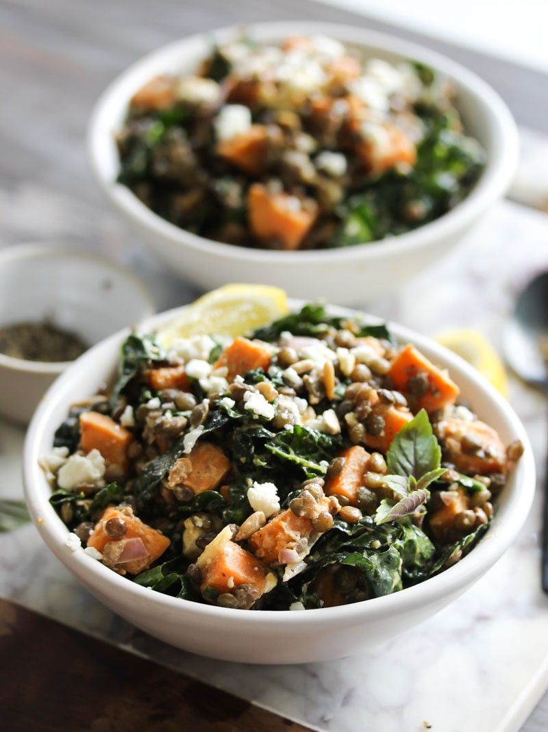 Lentil and Roasted Sweet Potato Bowl