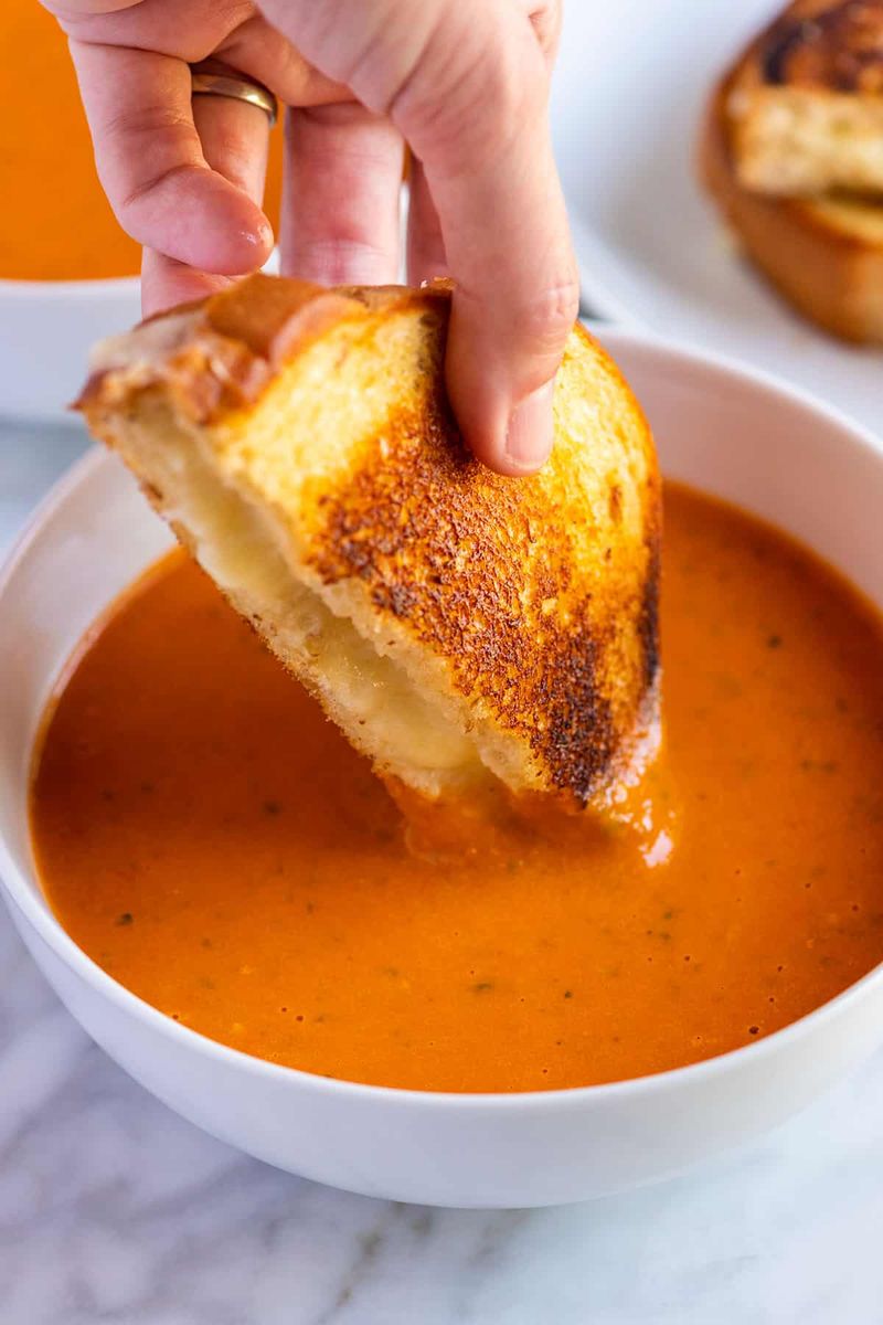 Soda Bread Grilled Cheese With Tomato Soup