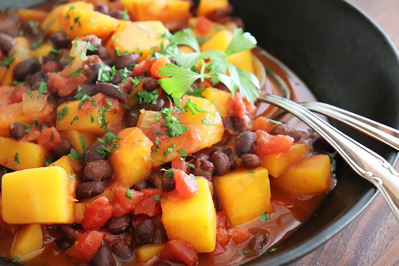 Butternut Squash and Black Bean Stew
