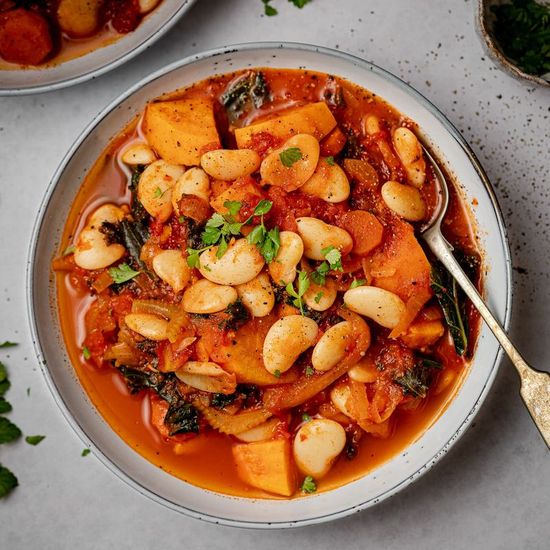 Brown Bread and Butter Bean Stew