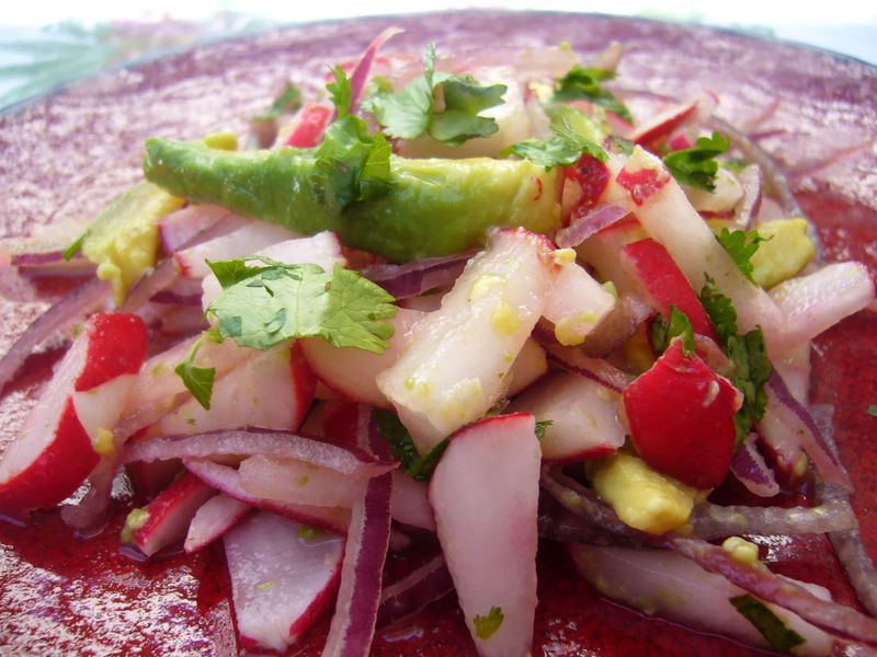Radish and Avocado Salad with Lime Dressing