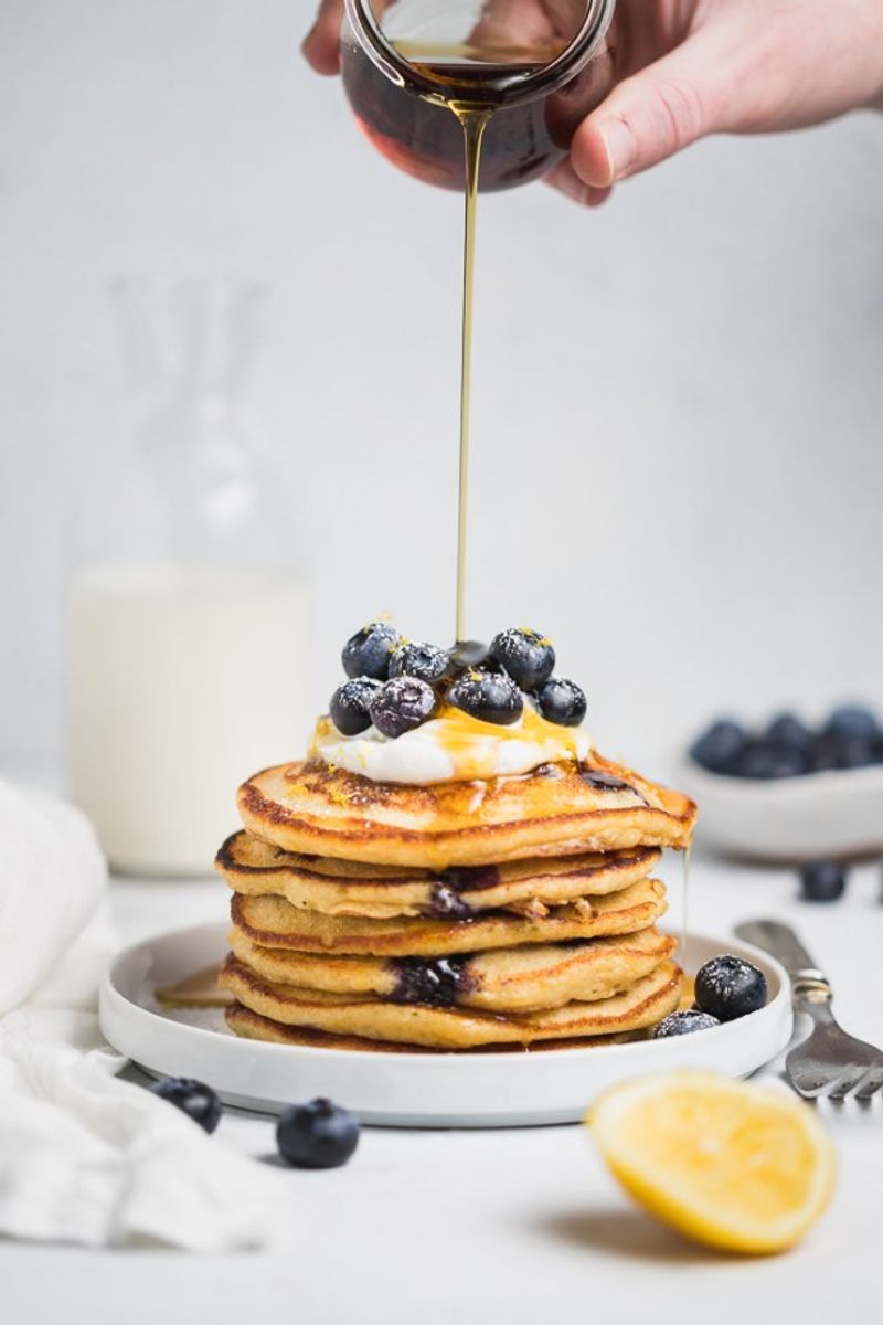 Blueberry Lemon Ricotta Pancakes