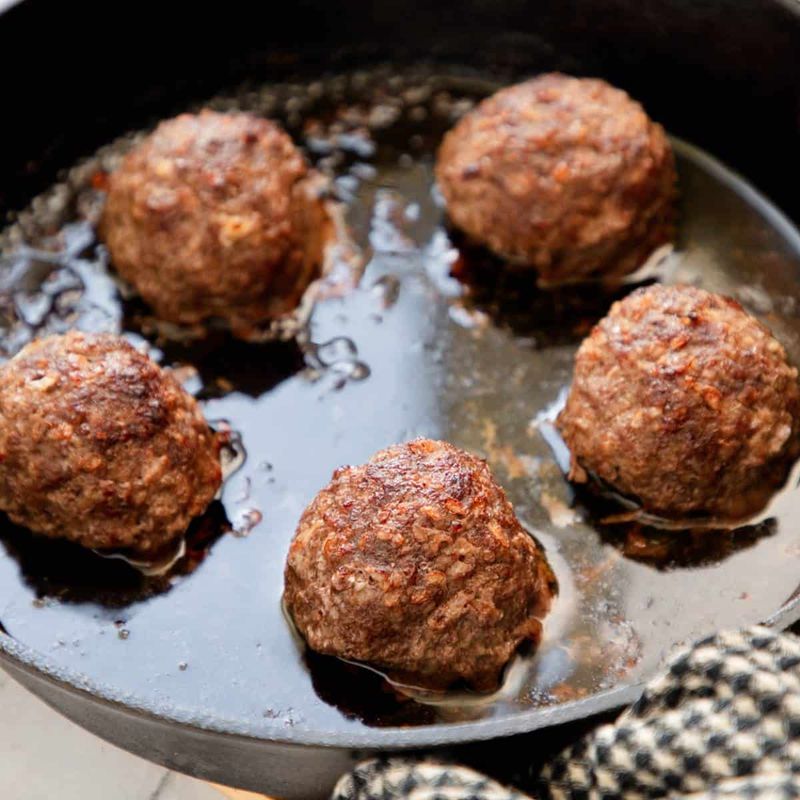 South African Frikkadels (Fried Spiced Meatballs)