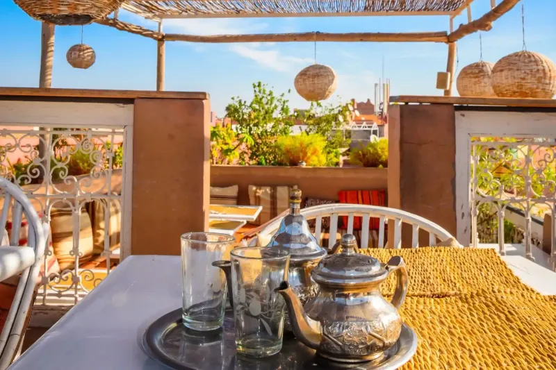 Moroccan Mint Tea with Fresh Mint