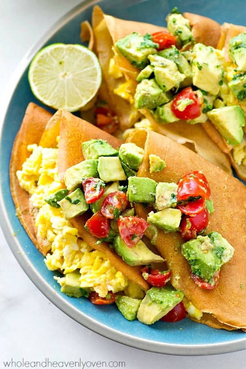 Avocado and Egg Stuffed Pancakes