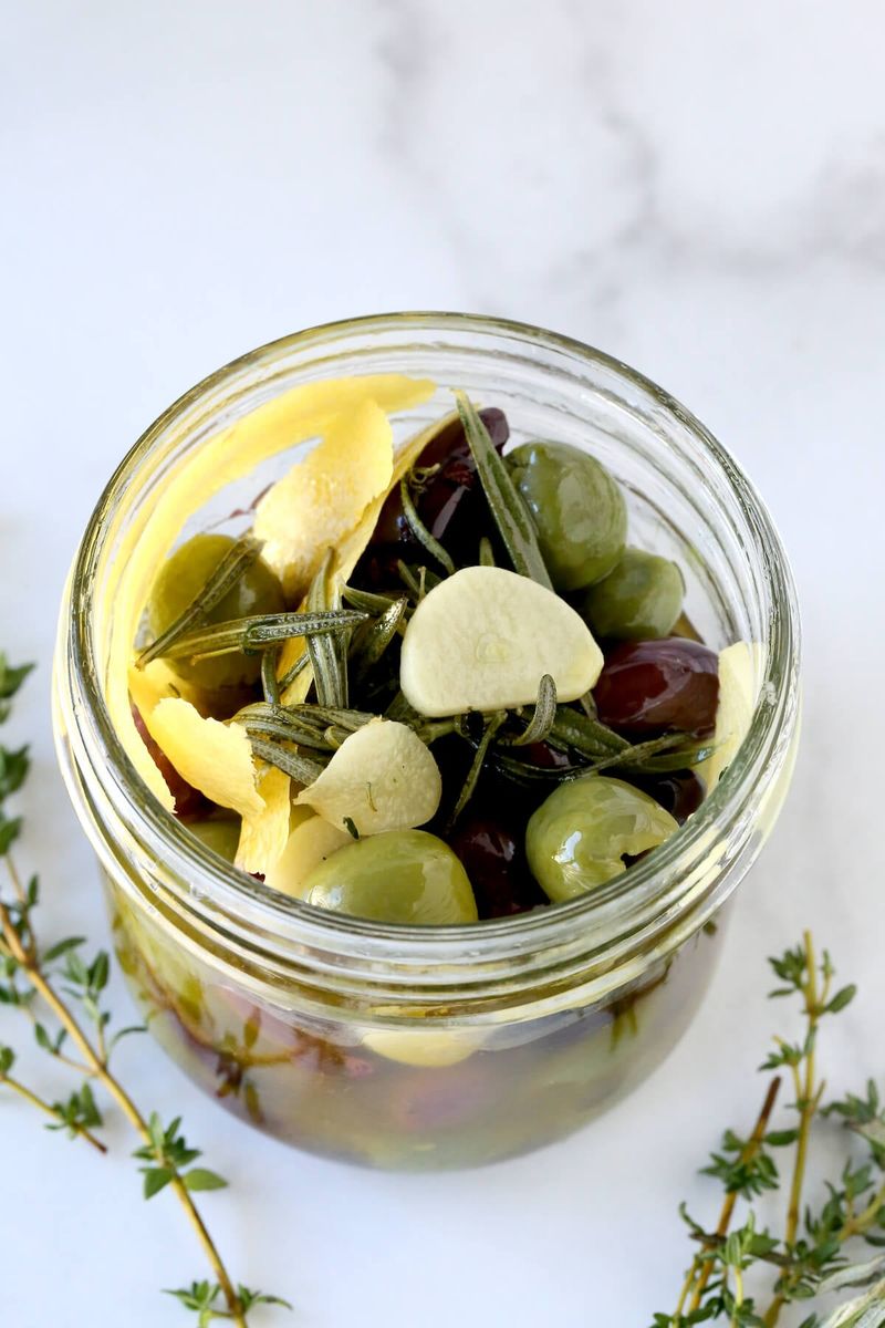 Marinated Olives in a Jar
