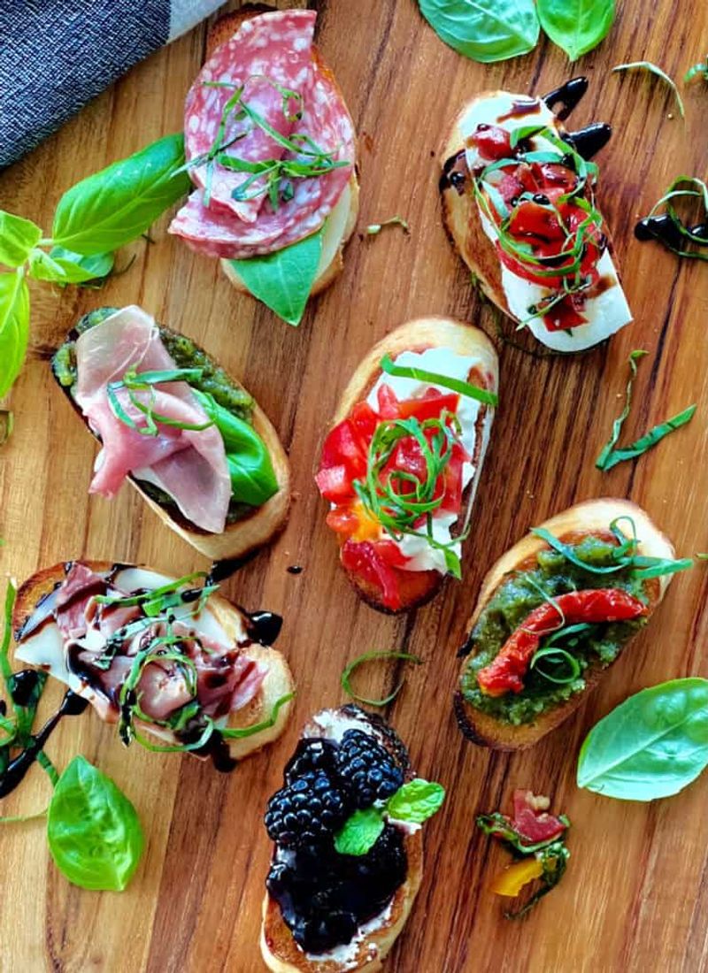 Bruschetta Bar With Creative Toppings
