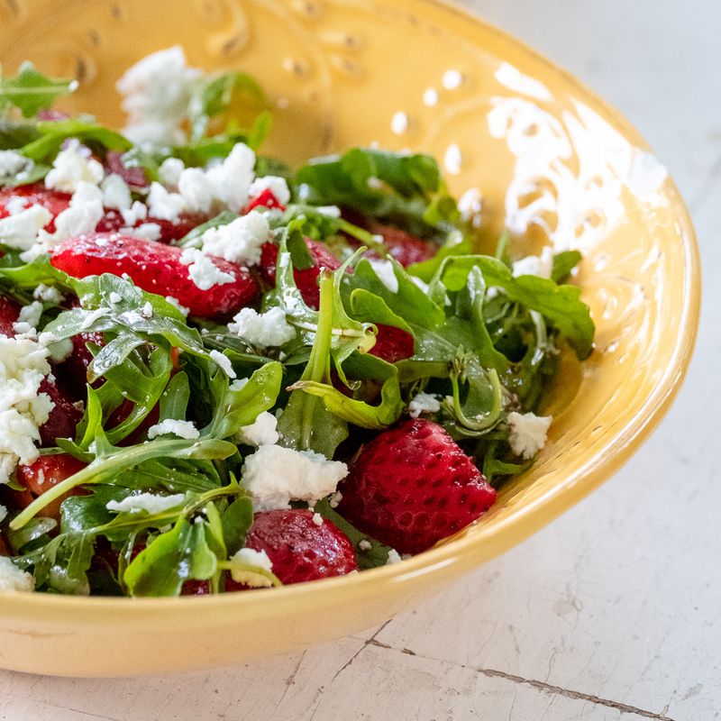 Radish and Strawberry Salad with Balsamic Glaze
