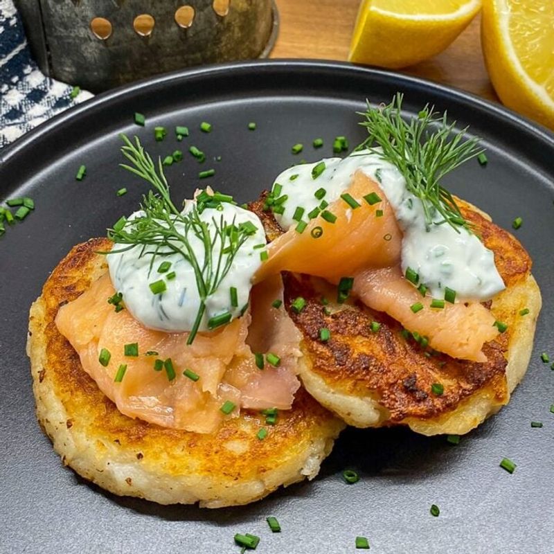 Boxty Pancakes with Smoked Salmon