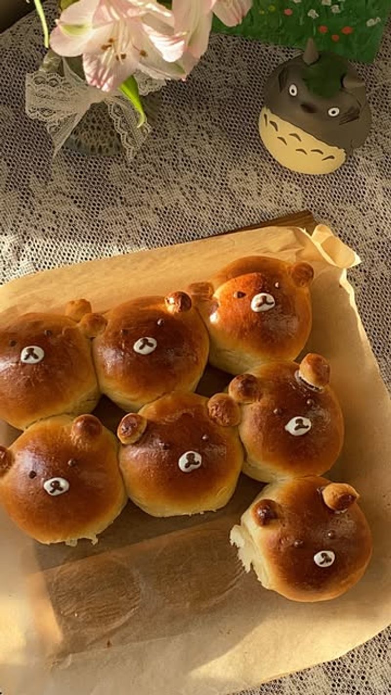 Decorated Milk Bread Rolls