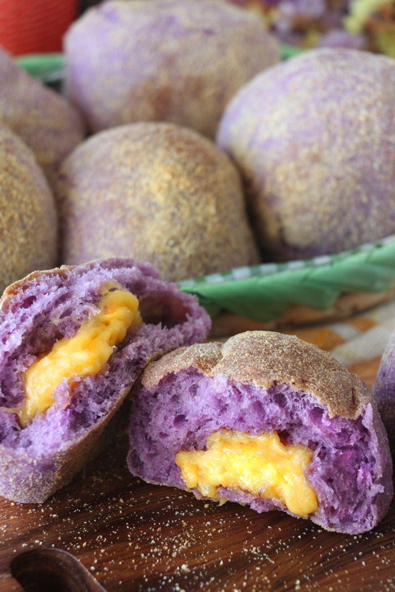 Ube Cheese Pandesal Bites