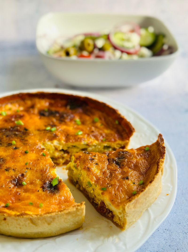 Chorizo and Pepper Quiche