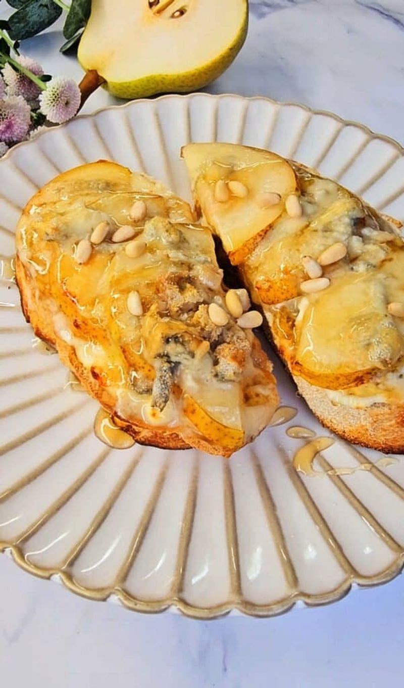 Blue Cheese and Pear Toastie