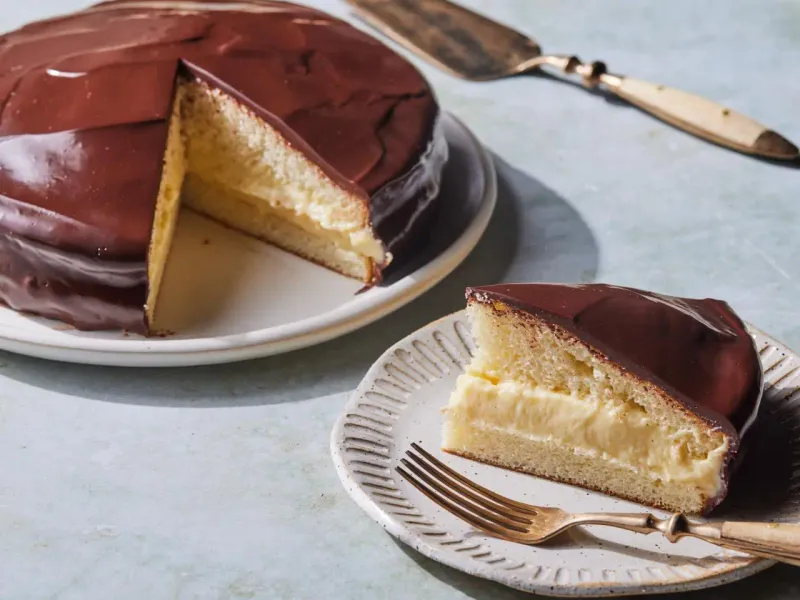 Boston Cream Pie Slice