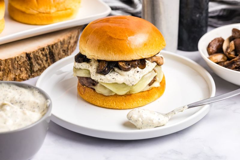 Truffle Aioli and Mushroom Crispy Chicken Sandwich